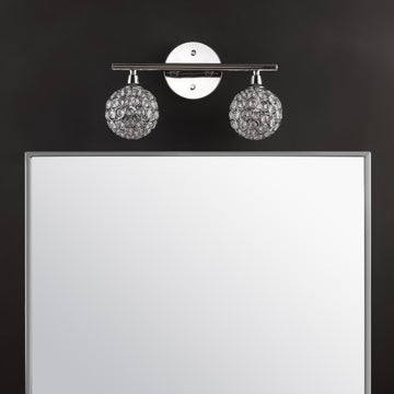 Maeve Iron/Glass Contemporary Glam LED Vanity Light - JONATHAN Y